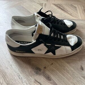 Golden Goose Black and White Stardan Men's Sneakers
